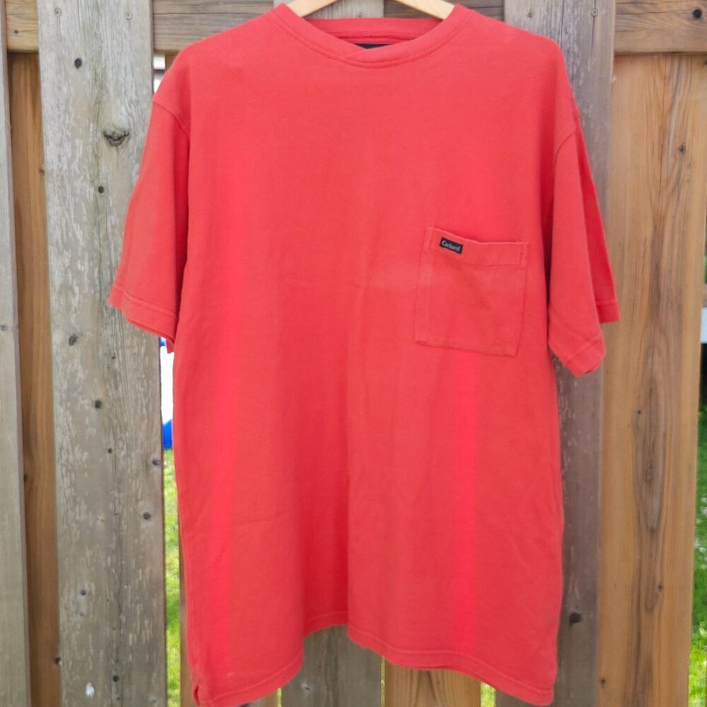 CACHAREL Men's T-Shirt Men's Size Medium Coral Front Pocket
